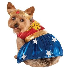 Wonder Woman NEW Pet Dog Halloween Trick Or Treat Costume Small Super Hero Comic